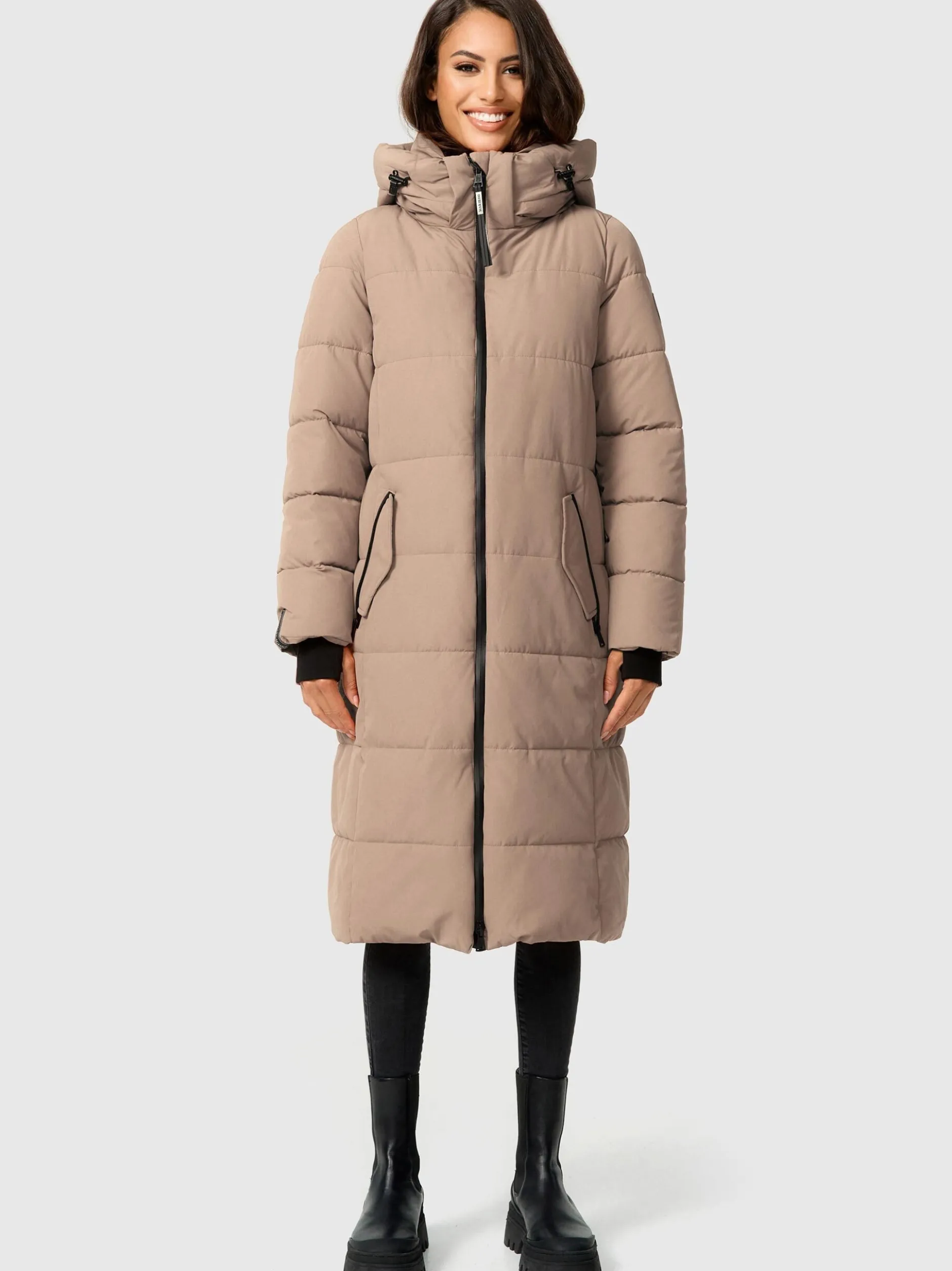 Marikoo Damen Winterjacke - Zuraraa XVI in taupe
