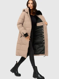 Marikoo Damen Winterjacke - Zuraraa XVI in taupe