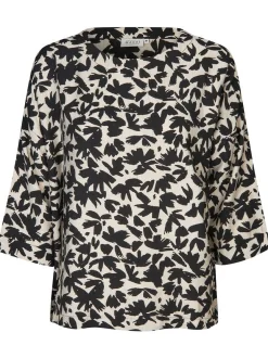 Masai Damen Blusenshirt in schwarz mehrfarbig
