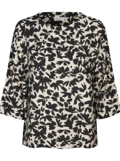 Masai Damen Blusenshirt in schwarz mehrfarbig