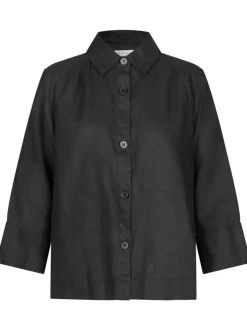 Masai Damen Hemdbluse in schwarz - Ärmel: 3/4 Arm