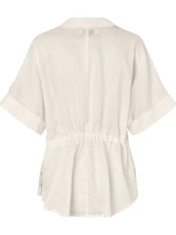 Masai Damen Hemdbluse in weiß - Ärmel: Halbarm