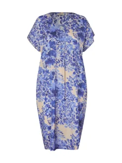 Masai Damen Kleid in blau mehrfarbig - Ärmel: kurzarm