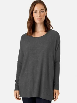 Masai Damen Langarm-Strickpullover in schwarz