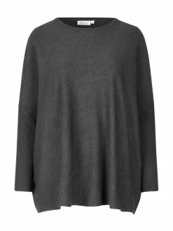 Masai Damen Langarm-Strickpullover in schwarz