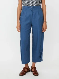 Masai Damen Leinenhose in blau