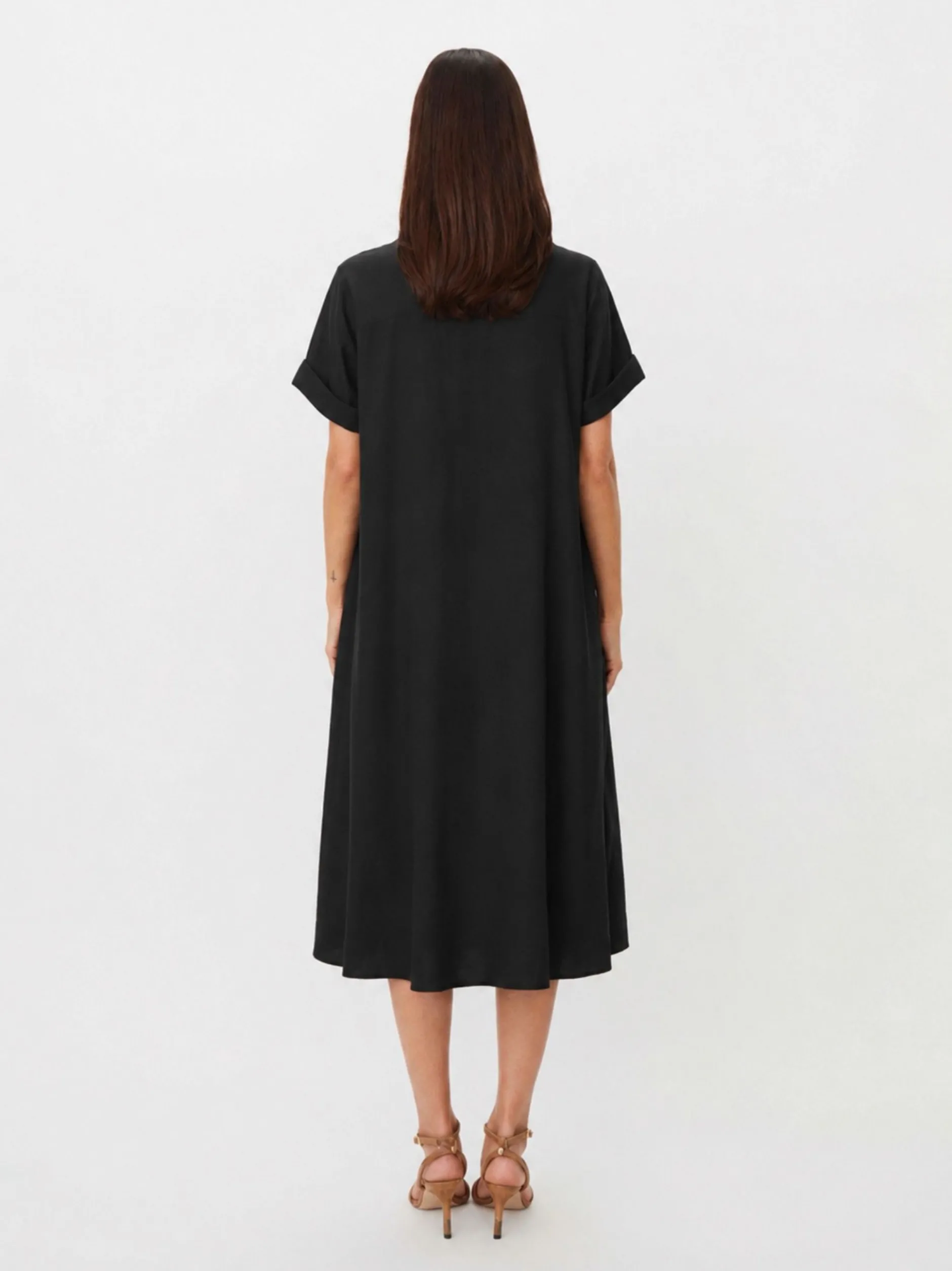 Masai Damen Sommerkleid in schwarz - Länge: lang