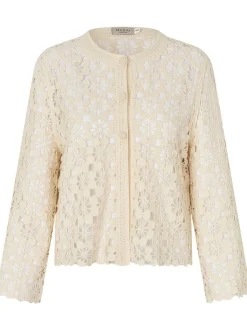 Masai Damen Strickcardigan in ecru - Ärmel: langarm