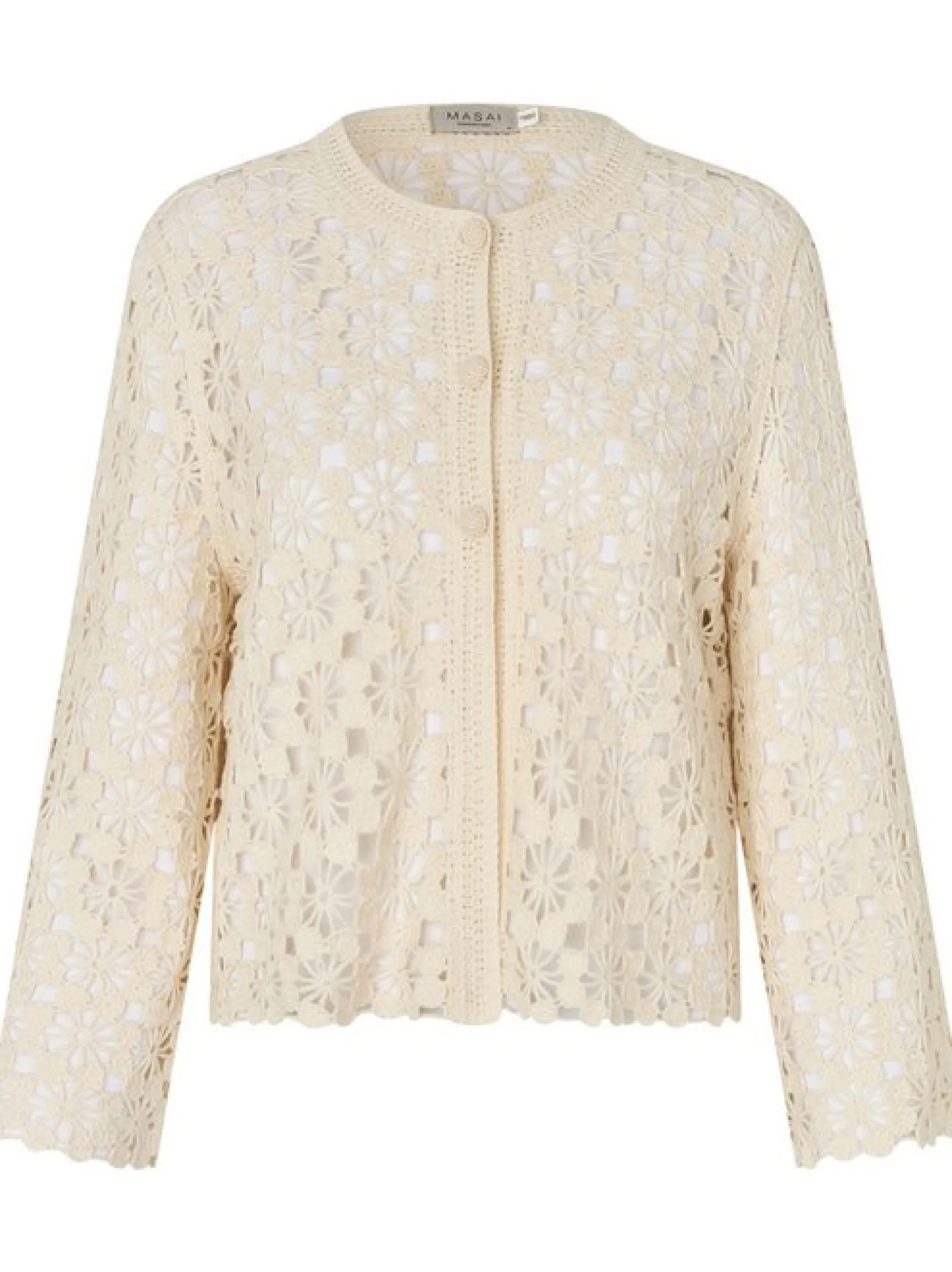 Masai Damen Strickcardigan in ecru - Ärmel: langarm