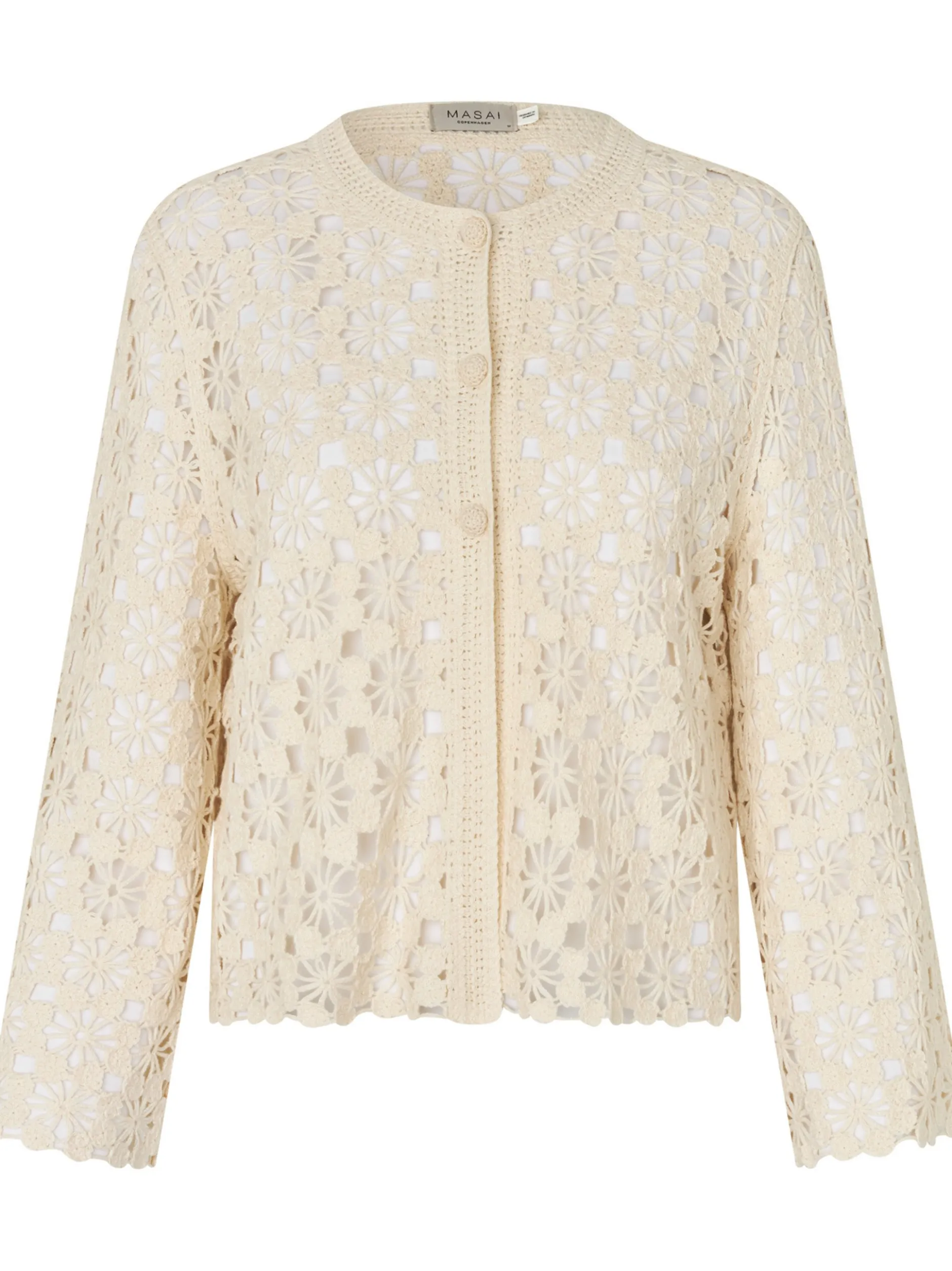 Masai Damen Strickcardigan in ecru - Ärmel: langarm