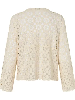 Masai Damen Strickcardigan in ecru - Ärmel: langarm