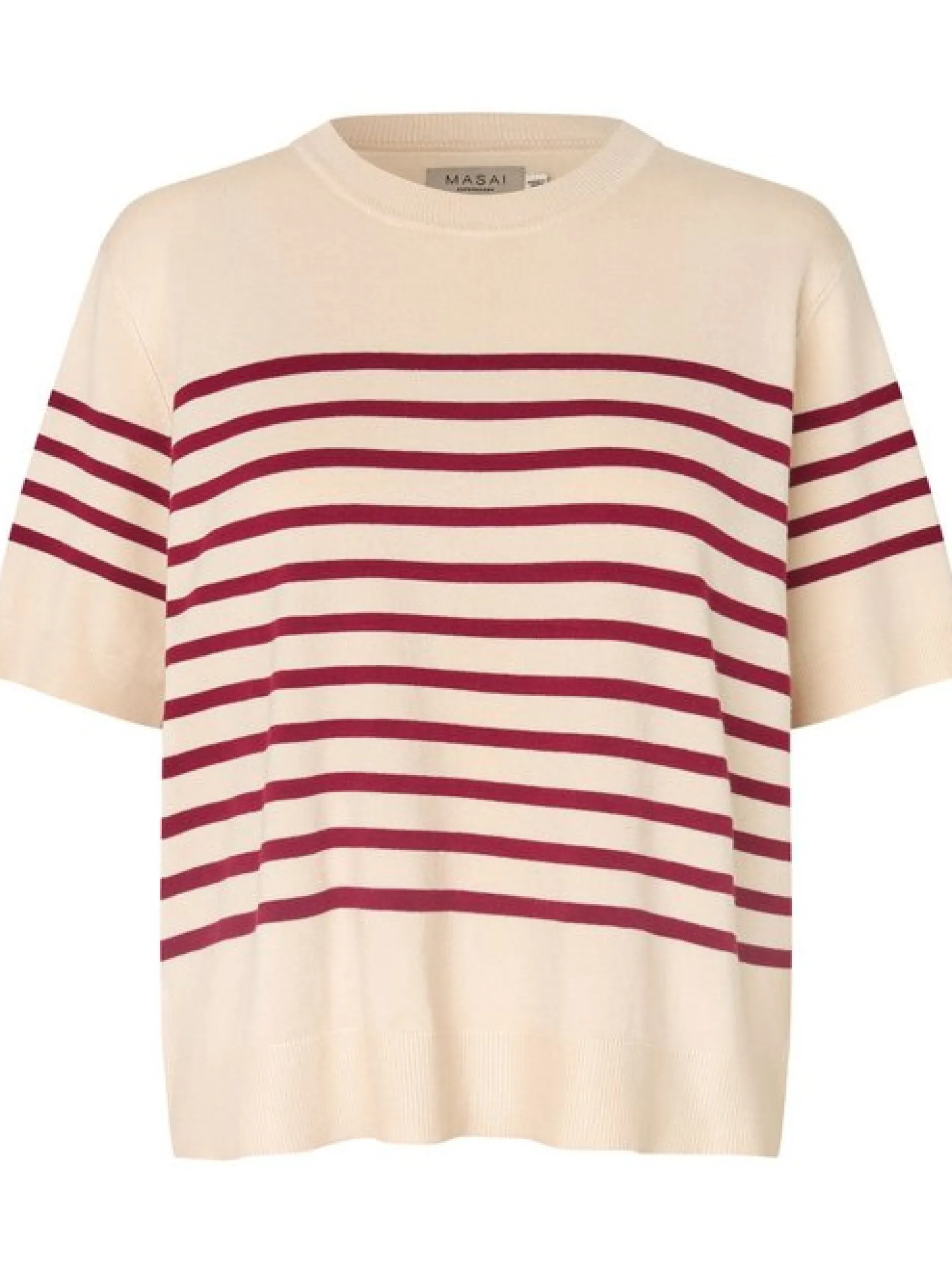 Masai Damen Strickshirt in rot - Ausschnitt: Rundhals