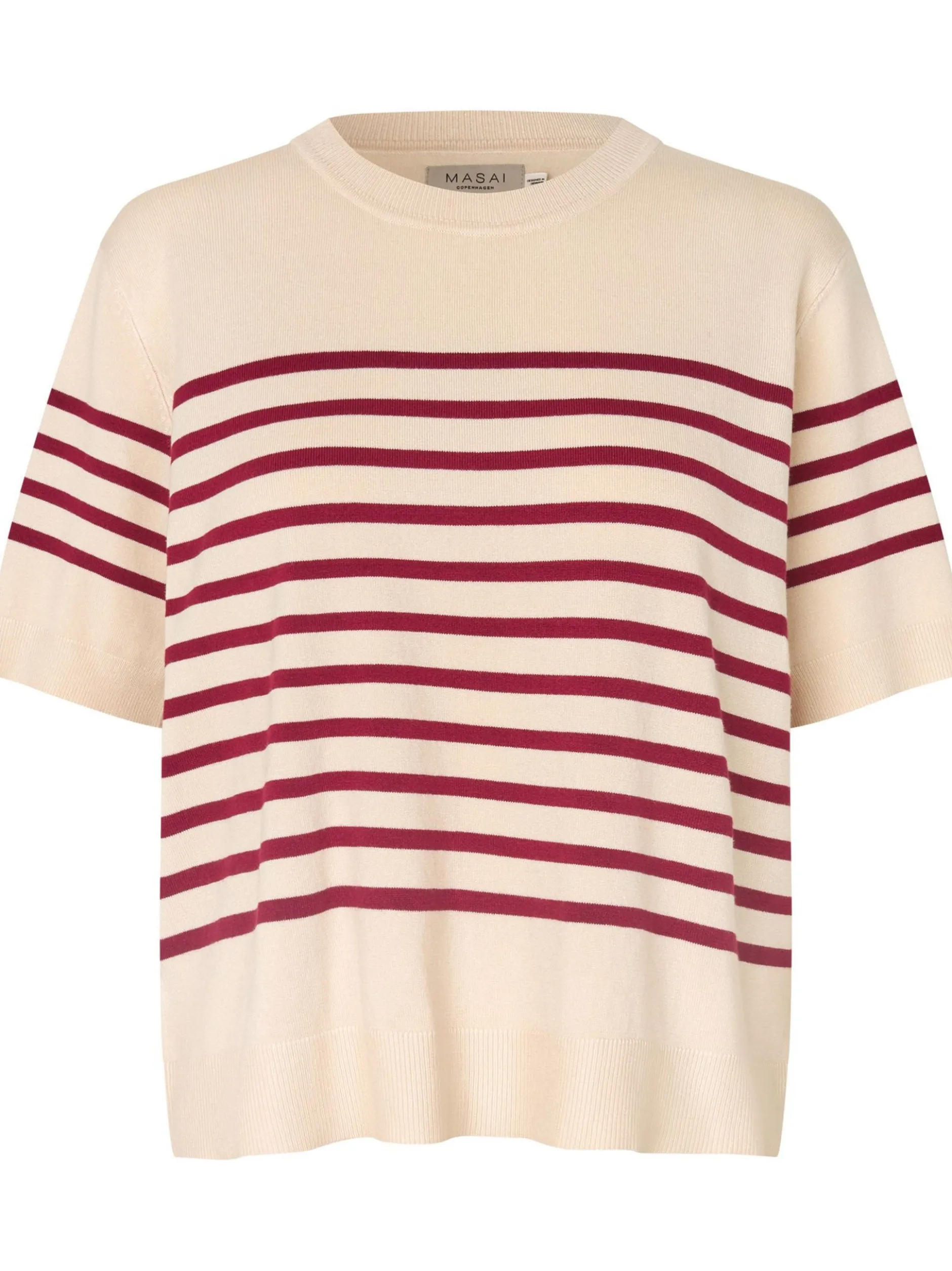 Masai Damen Strickshirt in rot - Ausschnitt: Rundhals