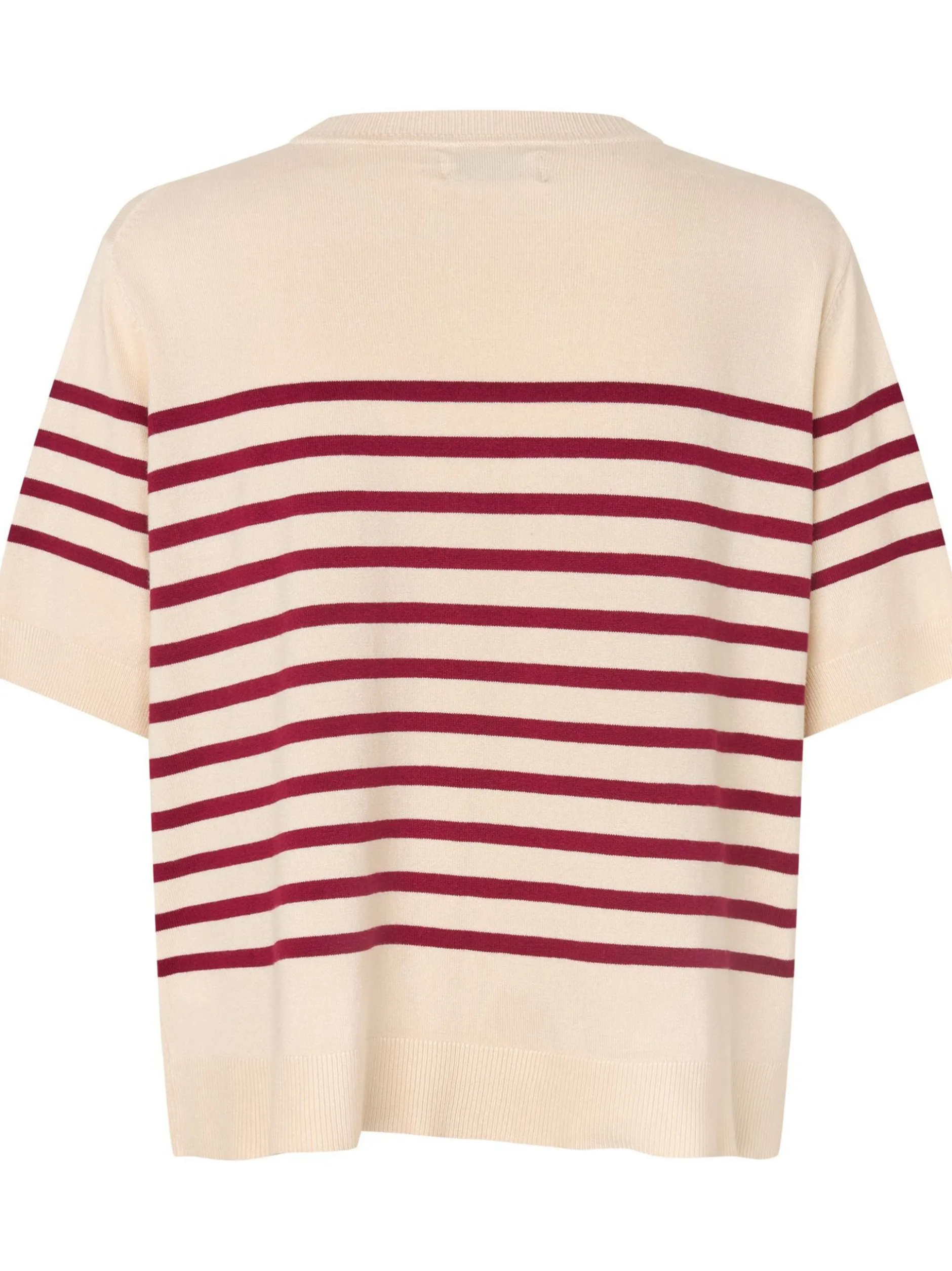 Masai Damen Strickshirt in rot - Ausschnitt: Rundhals