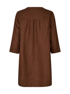 Masai Damen Tunika in braun - Ausschnitt: V-Ausschnitt