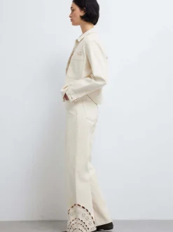 Mavi Damen Jeans - Malibu in ecru