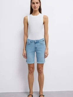 Mavi Damen Jeansshorts - Alexis in light stone