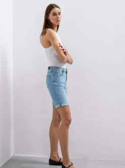 Mavi Damen Jeansshorts - Alexis in light stone