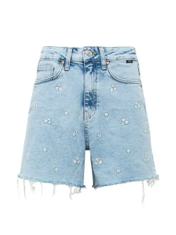 Mavi Damen Jeansshorts - Millie in light stone