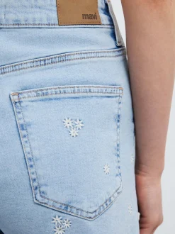 Mavi Damen Jeansshorts - Millie in light stone