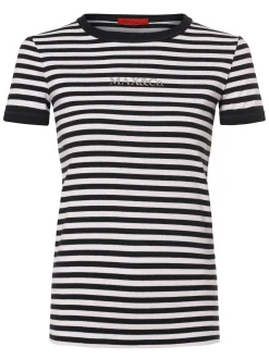 MAX&Co. Damen T-Shirt - Logotee in marine weiß