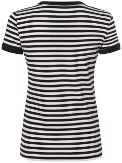 MAX&Co. Damen T-Shirt - Logotee in marine weiß