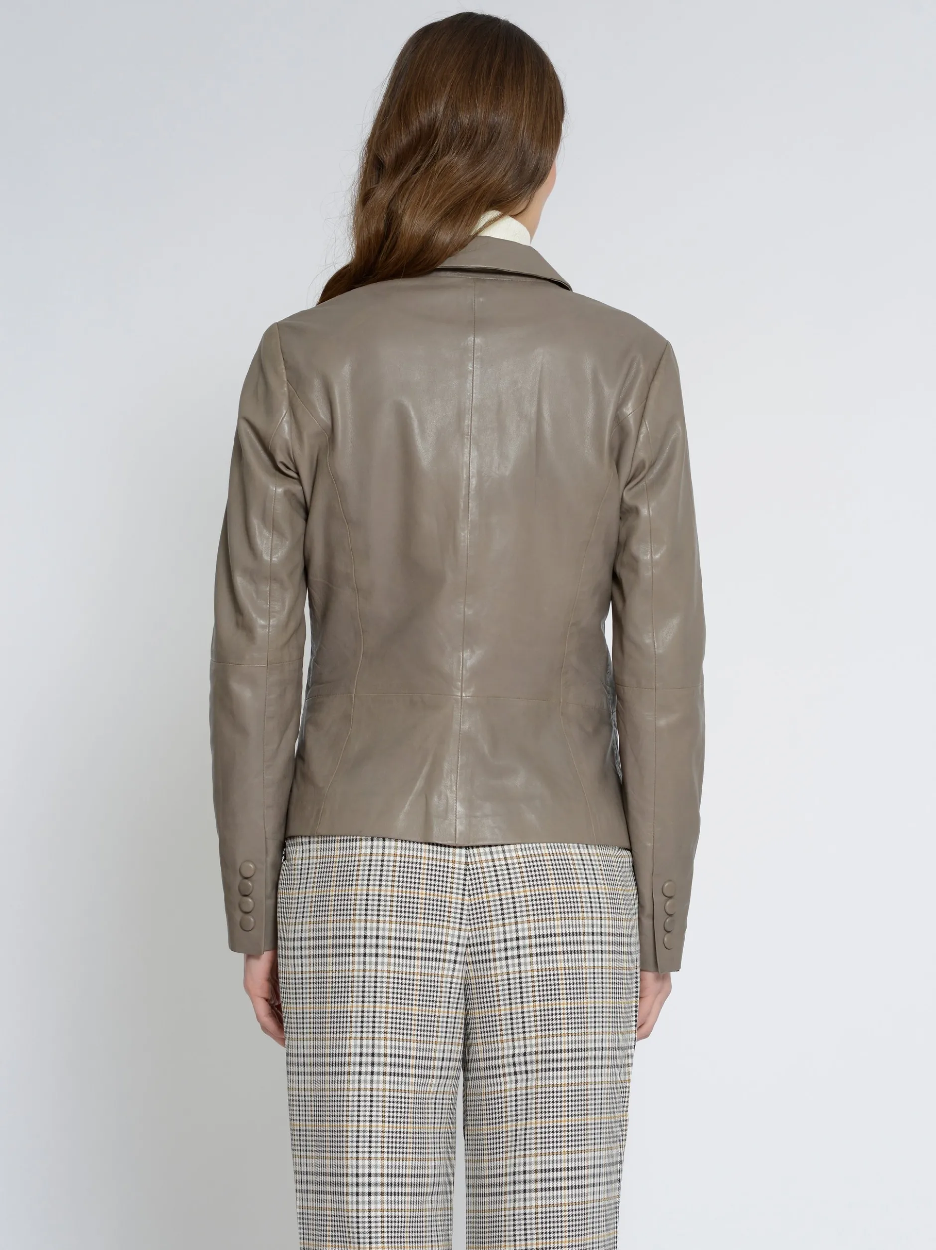 Maze Damen Lederblazer in taupe