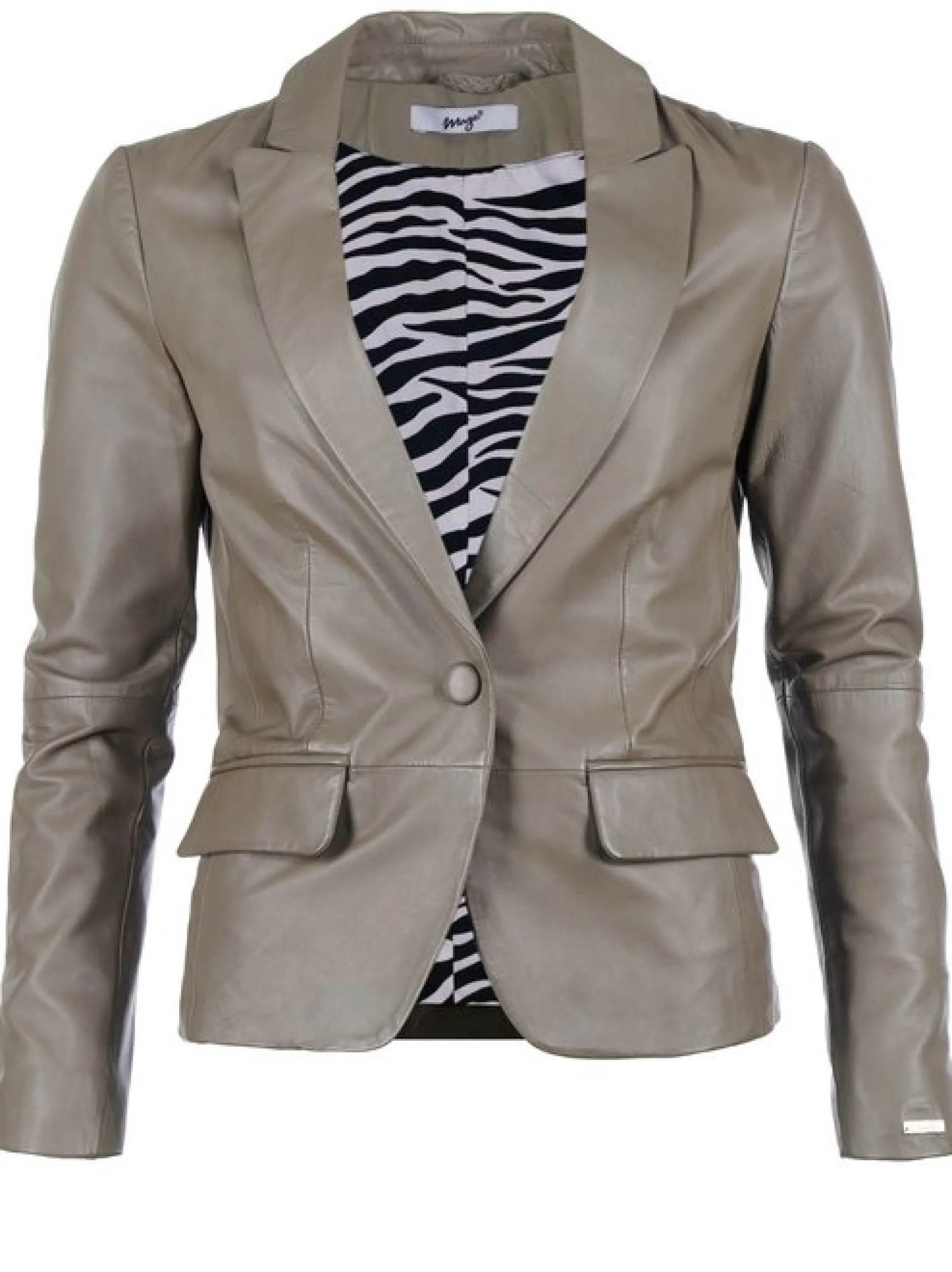 Maze Damen Lederblazer in taupe