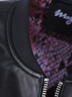 Maze Damen Lederblouson in schwarz