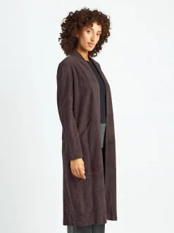 Maze Damen Ledercardigan in braun