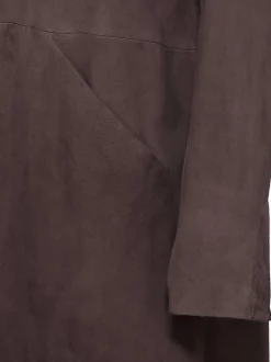 Maze Damen Ledercardigan in braun