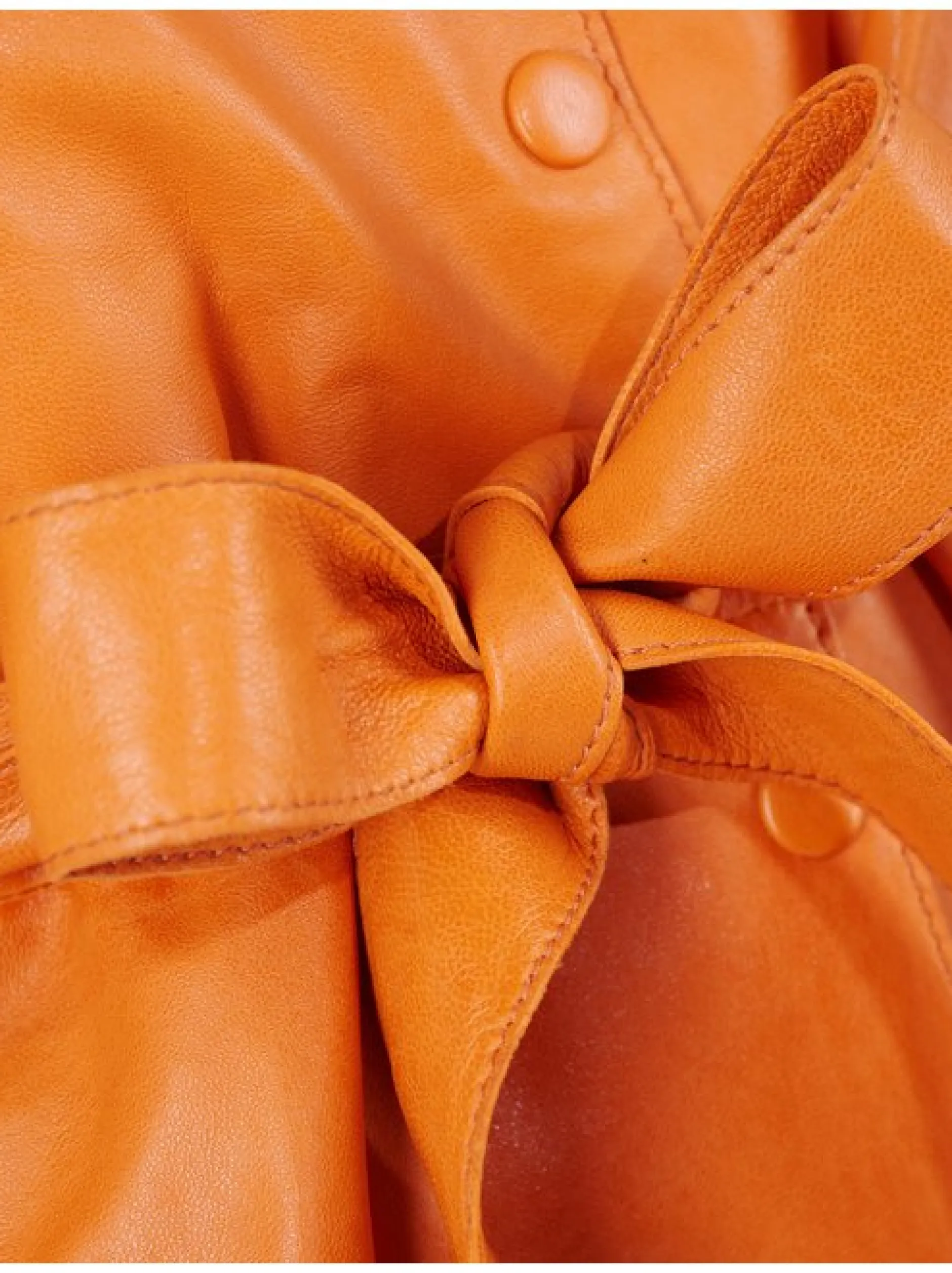 Maze Damen Lederhemd in orange