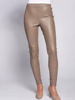 Maze Damen Lederhose in taupe