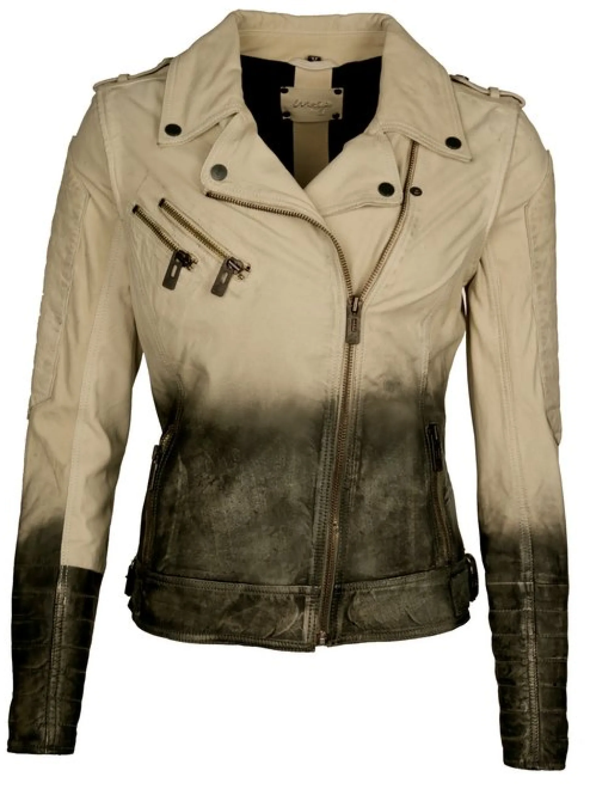 Maze Damen Lederjacke in beige