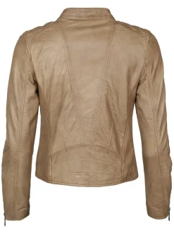 Maze Damen Lederjacke in beige