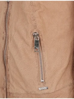 Maze Damen Lederjacke in beige