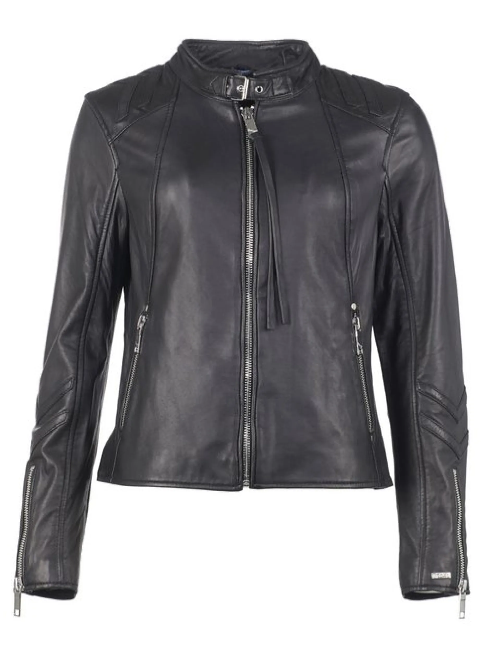 Maze Damen Lederjacke in blau