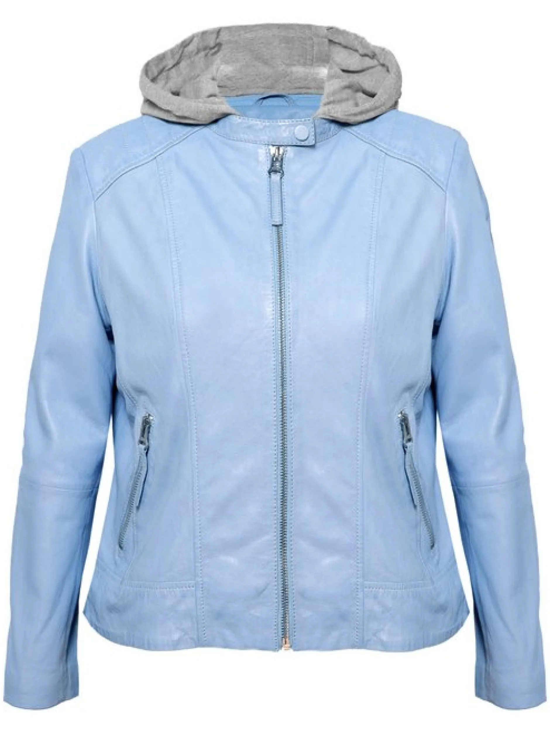 Maze Damen Lederjacke in blau