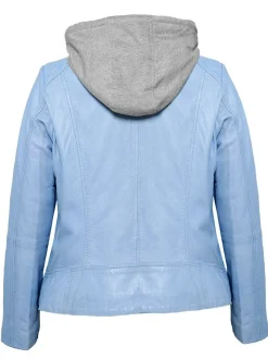 Maze Damen Lederjacke in blau