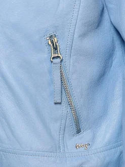 Maze Damen Lederjacke in blau