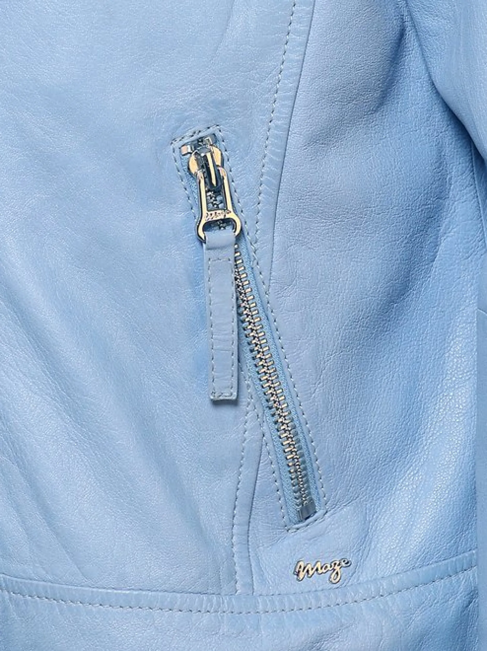Maze Damen Lederjacke in blau