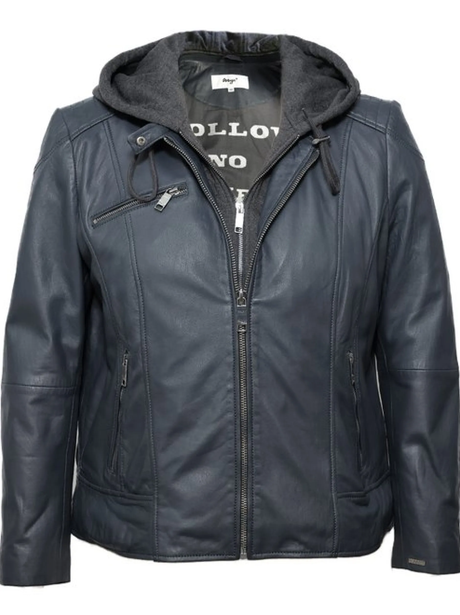 Maze Damen Lederjacke in blau