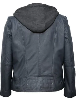 Maze Damen Lederjacke in blau