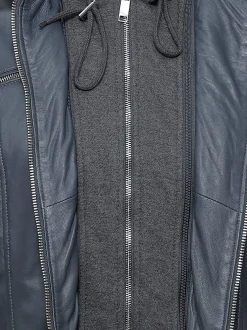 Maze Damen Lederjacke in blau