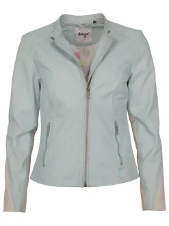 Maze Damen Lederjacke in blau