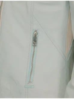 Maze Damen Lederjacke in blau