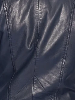 Maze Damen Lederjacke in blau