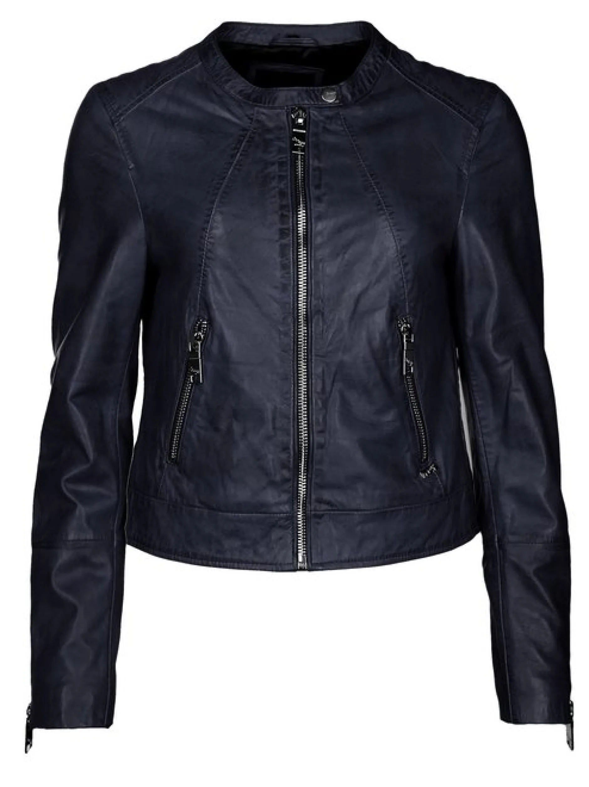 Maze Damen Lederjacke in blau