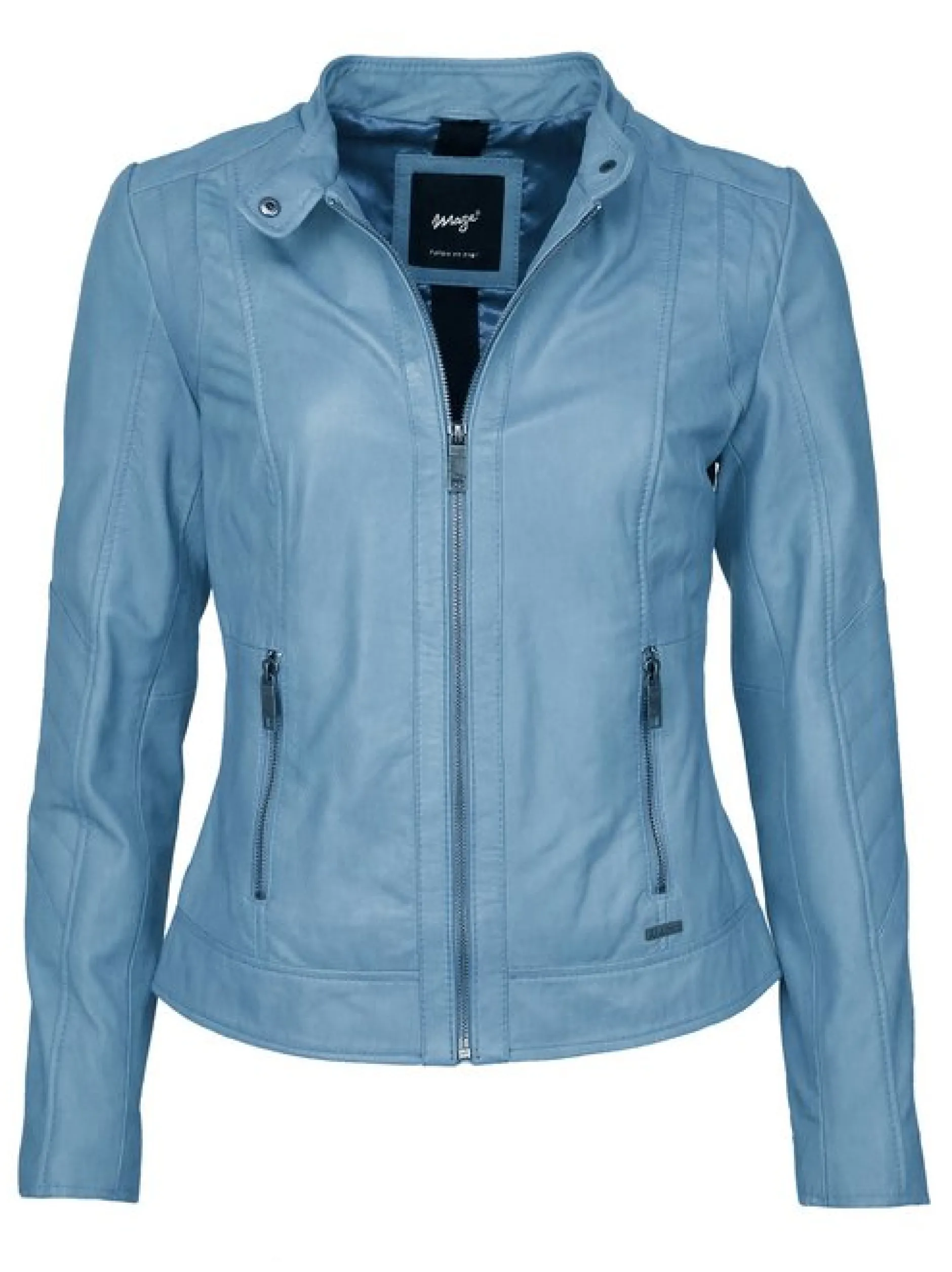 Maze Damen Lederjacke in blau
