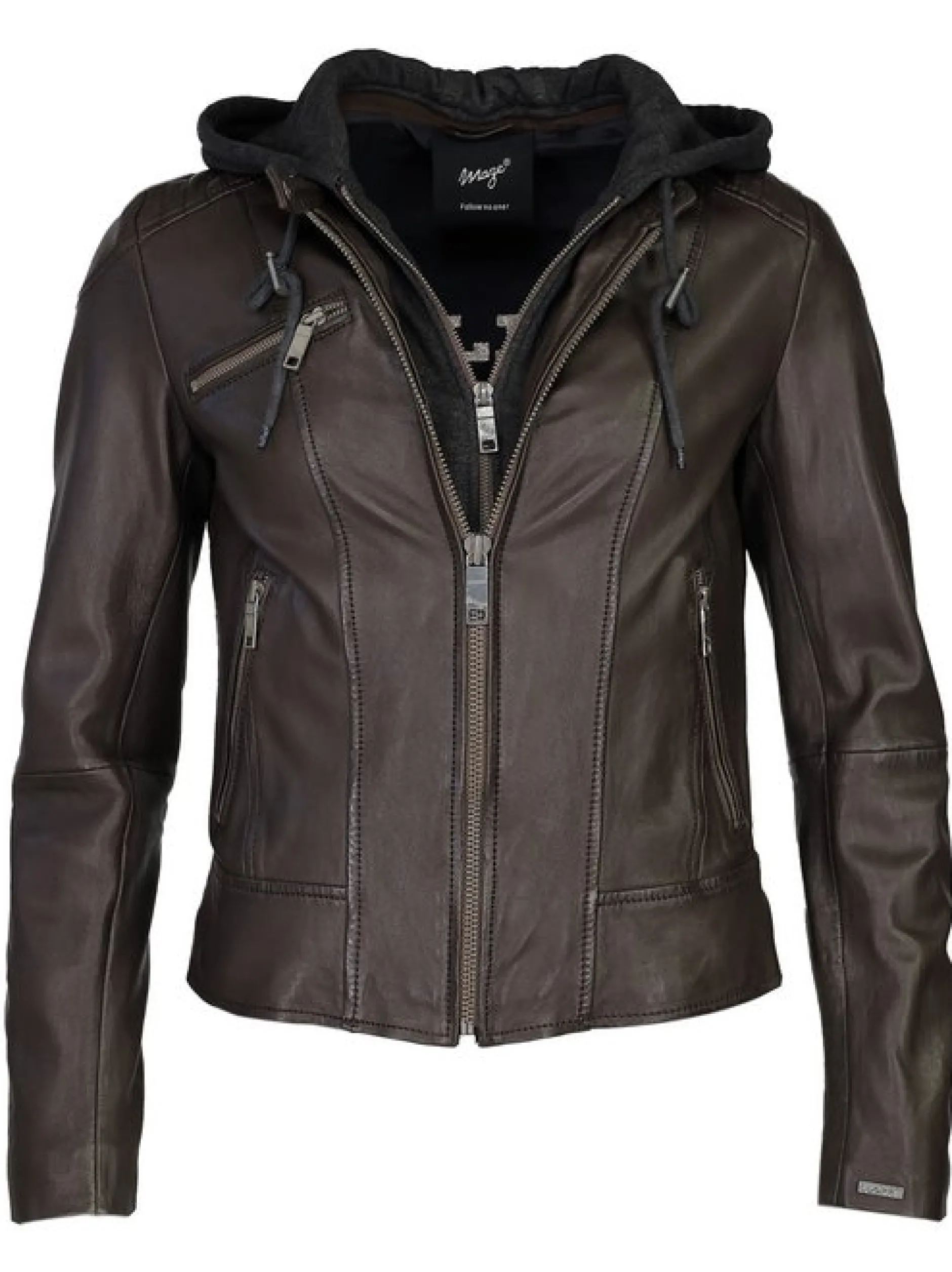 Maze Damen Lederjacke in braun